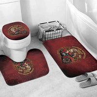 Native American Rider Bathroom Set Legendary Motorcycle Vintage Pin Up Girl - Wonder Print Shop