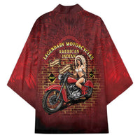 Native American Rider Kimono Legendary Motorcycle Vintage Pin Up Girl - Wonder Print Shop