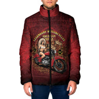 Native American Rider Padded Jacket Legendary Motorcycle Vintage Pin Up Girl - Wonder Print Shop