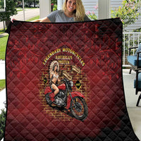 Native American Rider Quilt Legendary Motorcycle Vintage Pin Up Girl - Wonder Print Shop