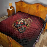Native American Rider Quilt Legendary Motorcycle Vintage Pin Up Girl - Wonder Print Shop