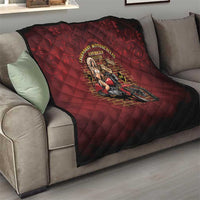 Native American Rider Quilt Legendary Motorcycle Vintage Pin Up Girl - Wonder Print Shop