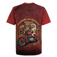 Native American Rider Rugby Jersey Legendary Motorcycle Vintage Pin Up Girl - Wonder Print Shop