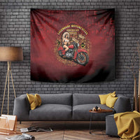 Native American Rider Tapestry Legendary Motorcycle Vintage Pin Up Girl - Wonder Print Shop