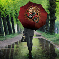 Native American Rider Umbrella Legendary Motorcycle Vintage Pin Up Girl - Wonder Print Shop