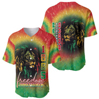 Juneteenth Freedom Day Baseball Jersey Reggae Tie Dye Style LT05 - Wonder Print Shop
