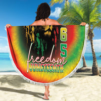 Juneteenth Freedom Day Beach Blanket Reggae Tie Dye Style LT05 - Wonder Print Shop
