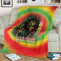 Juneteenth Freedom Day Blanket Reggae Tie Dye Style