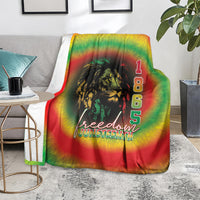 Juneteenth Freedom Day Blanket Reggae Tie Dye Style