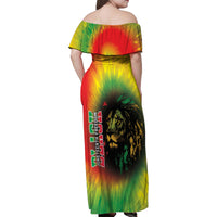 Juneteenth Freedom Day Family Matching Off Shoulder Maxi Dress and Hawaiian Shirt Reggae Tie Dye Style LT05 - Wonder Print Shop