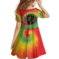 Juneteenth Freedom Day Family Matching Short Sleeve Bodycon Dress and Hawaiian Shirt Reggae Tie Dye Style LT05 - Wonder Print Shop