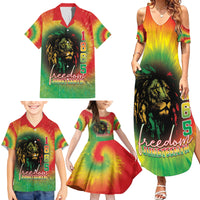 Juneteenth Freedom Day Family Matching Summer Maxi Dress and Hawaiian Shirt Reggae Tie Dye Style LT05 - Wonder Print Shop
