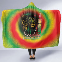 Juneteenth Freedom Day Hooded Blanket Reggae Tie Dye Style
