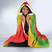 Juneteenth Freedom Day Hooded Blanket Reggae Tie Dye Style