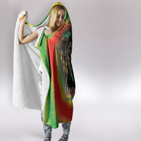 Juneteenth Freedom Day Hooded Blanket Reggae Tie Dye Style