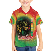 Juneteenth Freedom Day Kid Hawaiian Shirt Reggae Tie Dye Style LT05 - Wonder Print Shop