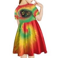 Juneteenth Freedom Day Kid Short Sleeve Dress Reggae Tie Dye Style LT05 - Wonder Print Shop