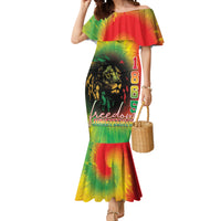 Juneteenth Freedom Day Mermaid Dress Reggae Tie Dye Style LT05 - Wonder Print Shop