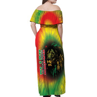 Juneteenth Freedom Day Off Shoulder Maxi Dress Reggae Tie Dye Style LT05 - Wonder Print Shop