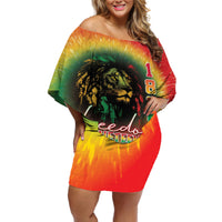 Juneteenth Freedom Day Off Shoulder Short Dress Reggae Tie Dye Style LT05 - Wonder Print Shop