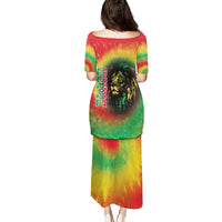 Juneteenth Freedom Day Puletasi Reggae Tie Dye Style LT05 - Wonder Print Shop