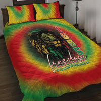 Juneteenth Freedom Day Quilt Bed Set Reggae Tie Dye Style LT05 - Wonder Print Shop