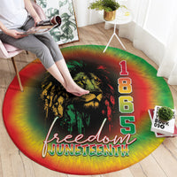 Juneteenth Freedom Day Round Carpet Reggae Tie Dye Style