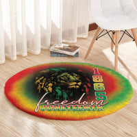 Juneteenth Freedom Day Round Carpet Reggae Tie Dye Style