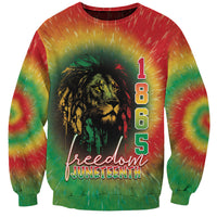 Juneteenth Freedom Day Sweatshirt Reggae Tie Dye Style LT05 - Wonder Print Shop