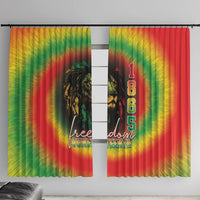 Juneteenth Freedom Day Window Curtain Reggae Tie Dye Style LT05 - Wonder Print Shop