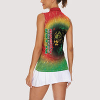 Juneteenth Freedom Day Women Sleeveless Polo Shirt Reggae Tie Dye Style LT05 - Wonder Print Shop