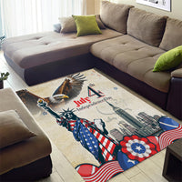United States Independence Day Area Rug Freedom 4th Of July Beige Version LT05 - Wonder Print Shop