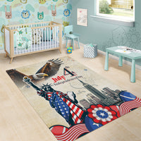 United States Independence Day Area Rug Freedom 4th Of July Beige Version LT05 - Wonder Print Shop