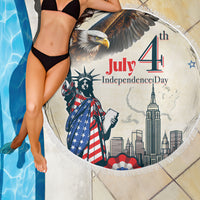United States Independence Day Beach Blanket Freedom 4th Of July Beige Version LT05 - Wonder Print Shop