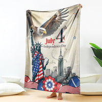 United States Independence Day Blanket Freedom 4th Of July Beige Version