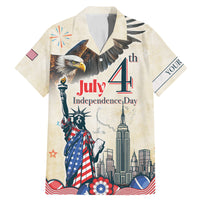 Personalised United States Independence Day Family Matching Mermaid Dress and Hawaiian Shirt Freedom 4th Of July Beige Version LT05 - Wonder Print Shop