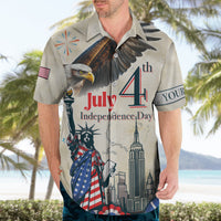 Personalised United States Independence Day Hawaiian Shirt Freedom 4th Of July Beige Version LT05 - Wonder Print Shop