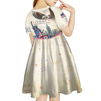 Personalised United States Independence Day Kid Short Sleeve Dress Freedom 4th Of July Beige Version LT05 - Wonder Print Shop