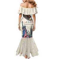 United States Independence Day Mermaid Dress Freedom 4th Of July Beige Version LT05 - Wonder Print Shop