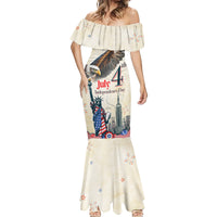 United States Independence Day Mermaid Dress Freedom 4th Of July Beige Version LT05 - Wonder Print Shop
