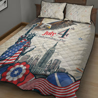 United States Independence Day Quilt Bed Set Freedom 4th Of July Beige Version LT05 - Wonder Print Shop