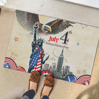 United States Independence Day Rubber Doormat Freedom 4th Of July Beige Version LT05 - Wonder Print Shop