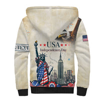 Personalised United States Independence Day Sherpa Hoodie Freedom 4th Of July Beige Version LT05 - Wonder Print Shop