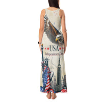 United States Independence Day Tank Maxi Dress Freedom 4th Of July Beige Version LT05 - Wonder Print Shop