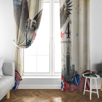 United States Independence Day Window Curtain Freedom 4th Of July Beige Version LT05 - Wonder Print Shop