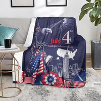 United States Independence Day Blanket Freedom 4th Of July Navy Version