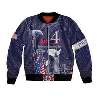 Personalised United States Independence Day Bomber Jacket Freedom 4th Of July Navy Version LT05 - Wonder Print Shop