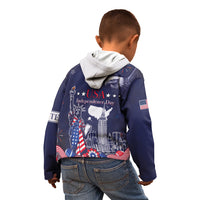 Personalised United States Independence Day Kid Hoodie Freedom 4th Of July Navy Version LT05 - Wonder Print Shop