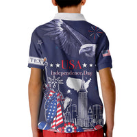 Personalised United States Independence Day Kid Polo Shirt Freedom 4th Of July Navy Version LT05 - Wonder Print Shop