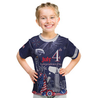 Personalised United States Independence Day Kid T Shirt Freedom 4th Of July Navy Version LT05 - Wonder Print Shop